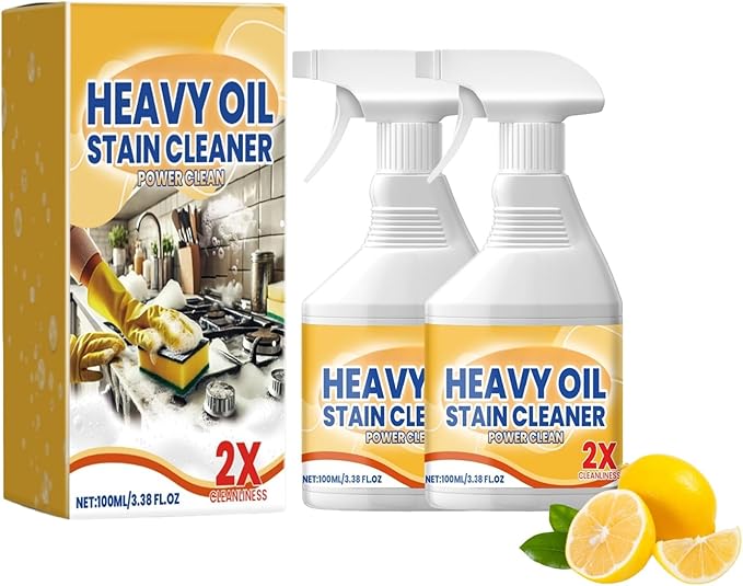 2026 new edition Heavy Oil Stain Cleaner Power Clean Heavy Duty Degreaser Spray for Kitchen Surfaces All Purpose Grease Remover 100ml/3.38 fl oz