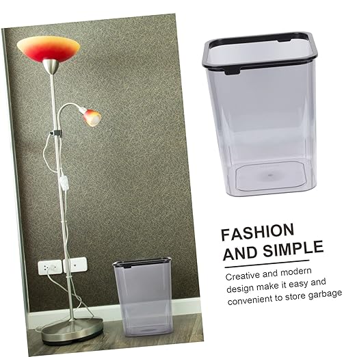 Alipis Storage Bucket Wastebasket Plastic Trash Can Decorative Practical Office Home