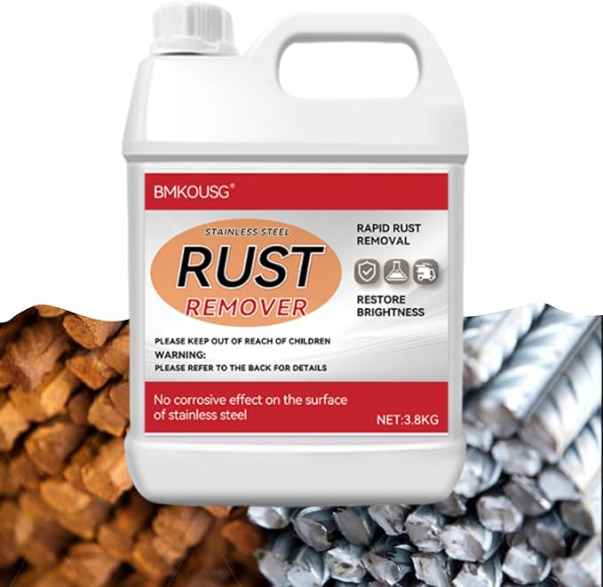 Stainless Steel Rust Stain Remover &amp Cleaner 1 Gallon- Quickly Cleans Stainless Steel Appliances Furniture Commercial Equipment Grills Sinks and Tools | Powerful &amp Safe Metal Rust Remover