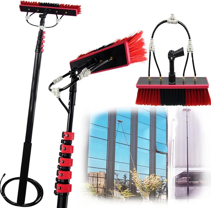 Cleaning Brush Photovoltaic Cleaning BrushWindow Cleaning PoleWindow Cleaner KitWater/Hose Fed PoleWindow Cleaning Brush EquipmentCleaning Photovoltaic and Solar Panels5.4M/18Ft