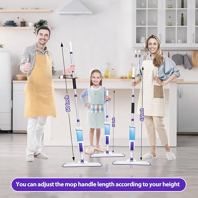 Spray Mop for Floor Cleaning System with 3 Washable Pads&amp 25 Disposable Refills for Hardwood Laminate Tile Floor Dust Cleaning.