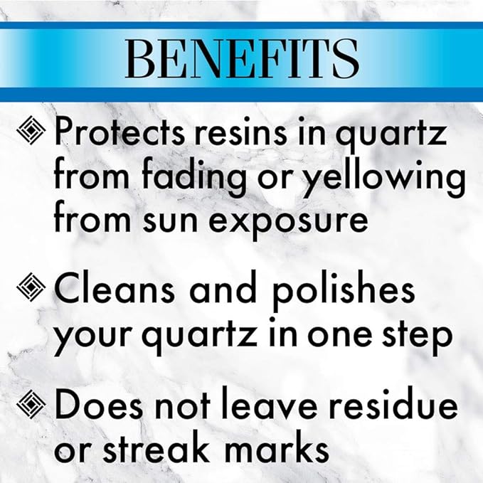 Stone Care International Quartz Cleaner and Polish - 24 Ounce (2 Pack) - Clean &amp Shine Your Quartz Countertops Islands and Stone Surfaces with UV Protection