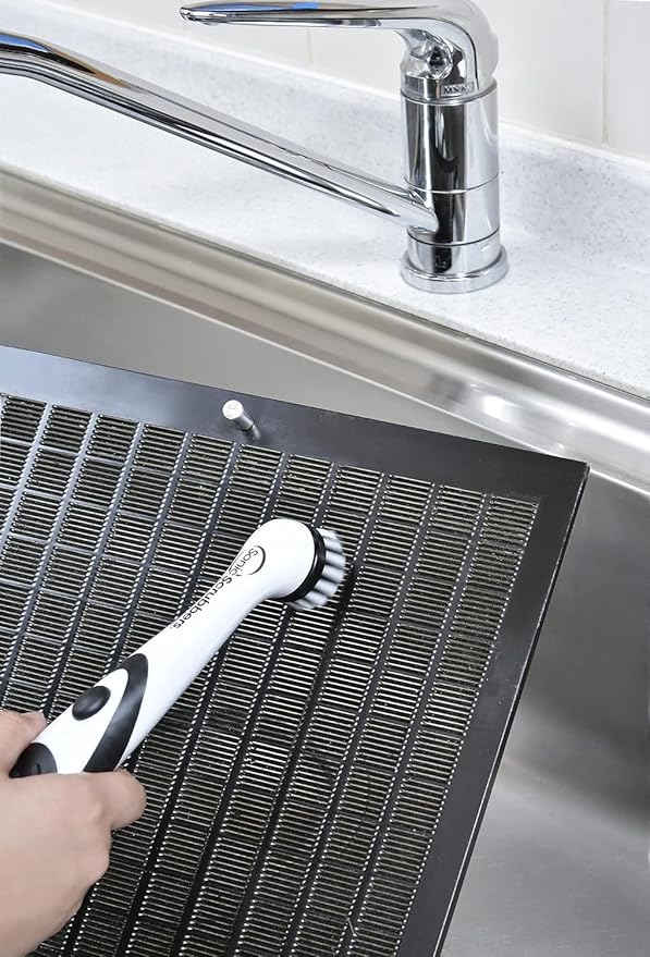 Sonic Scrubber – Super Electric Cleaning Brush | 3 Heads &amp 4 Multi-Firm Pads to Scrub Polish &amp Clean Tile Grout Kitchen Bathroom &amp More | Water-Resistant | Well-Loved in Japan