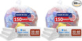Reli. Easy Grab Trash Bags 55-60 Gallon (150 Count) (Clear) - Star Seal Super High Density Rolls - Heavy Duty Can Liners Garbage Bags Bulk Bags - 50 55 60 Gallon Capacity (Pack of 2)