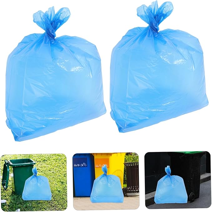 50pcs Tear-resistant Garbage Bags Thickened Large Capacity Trash Can Liners for Bathroom Kitchen Office Home PE Material Bedroom Trash Bags