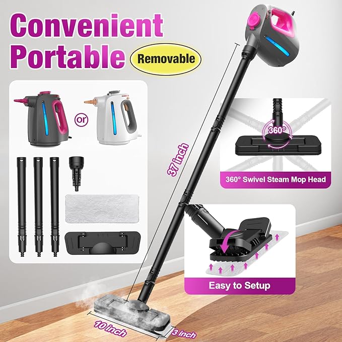 Steam Mop For WHL-622 Steam Cleaner: Effortlessly Transform Your Handheld Steamer into a Floor-Cleaning Powerhouse