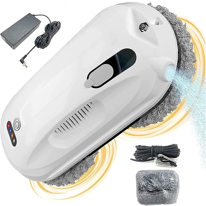 Window Cleaning RobotAutomatic Cleaner Vacuum with 50ml Large Water Tank Auto Spraywith via APP &amp Remote Controlfor Outdoor/Indoor Windows