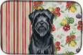 Caroline's Treasures Black Briard Vegetables Dish Drying Mat Absorbent Dish Drying Mat Pad for Kitchen Counter Dish Drainer Mat for Countertop 14 x 21 Multicolor