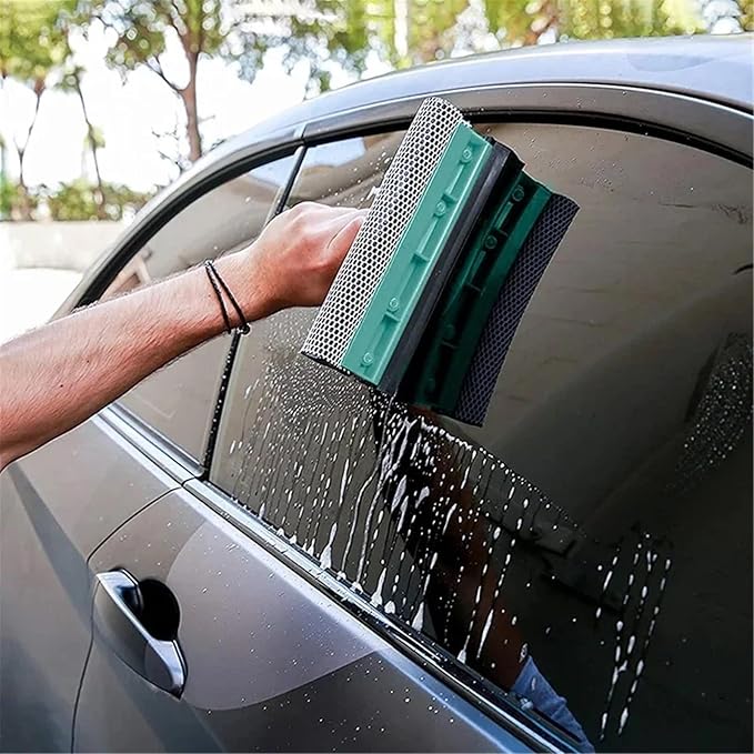 Window Wiper Glass Cleaner for Bathroom Glass Cleaning Brush with Spray WindowHousehold Cleaning Tools ﻿(Gray)