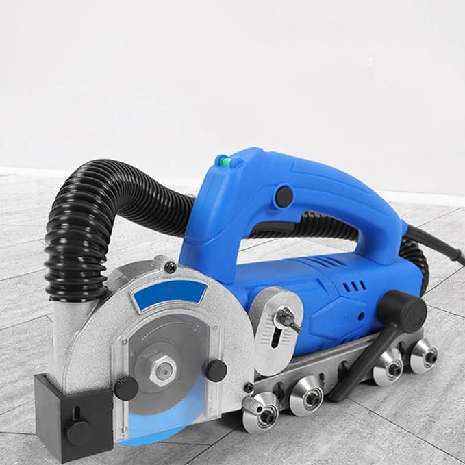 Electric Tile Seam Cleaning Machine 1200W 9000RPM Electric Tool To Remove Old Grout And Cement With Self-Vacuuming For Efficient Tile Cleaning And DIY Regrouting(Machine+2.2mm seam cleaning sheet)