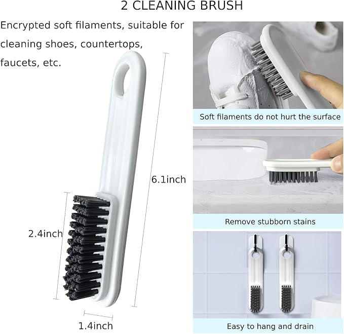 Toilet Brush 2 Pack Toilet Bowl Brush and Holder with Ventilated Holder Bathroom Accessories Toilet Bowl Cleaners with Silicone Bristles Cleaning Supplies Toilet Cleaner Brush for Deep Cleaning
