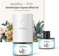 SF101 Pro Plug In Air Freshener Waterless Essential Oil Diffuser Non-Toxic Aroma Diffuser Adjustable 120-Day Natural Scent Mist Covers 1000 Sq Ft- Free 30ml Coastal Blossom