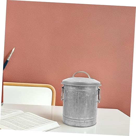 Operitacx Office Trash Bin Home Wastebasket Desktop Trash Can Small Rubbish Bin Rustic Decorative Wastebasket for Home Decor