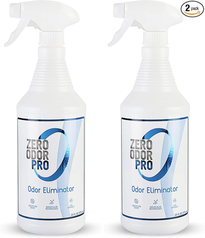 Zero Odor Pro - Commercial Strength Eliminator Odor Neutralizer Room Deodorizer Odor Eliminator Musty Smell - Strongest Odor Eliminator Trigger Spray (32-ounce) (Pack of 2)