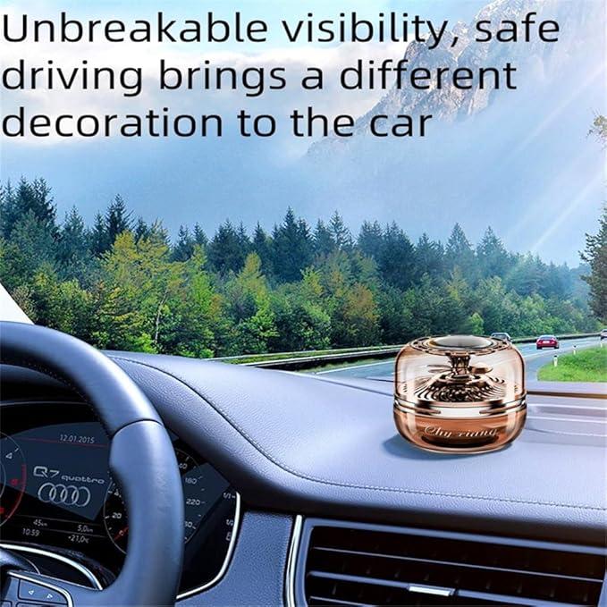 1 Air Freshener Solar Car Perfume Seat Light Energy Sensing Rotating Perfume Essential Oil Perfume Car accessories Bring You Comfortable Driving Usually Lasting About 3 months (Brown Fantasy)