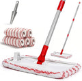 Microfiber Dust Mop for Floor Cleaning with 5 Reusable 16*9 inch Mop Pads Wet and Dry Mop Captures Pet Hair and Dust Suitable for Vinyl Wood Tile Laminate Flooring