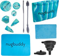 Glass Cleaning Kit - Reusable Silicone Accessories - Complete Kit to Clean your Piece Just Add Cleaner - Reusable Soaker Bag Brushes Mat Caps &amp Plugs Funnel &amp Microfiber Towel