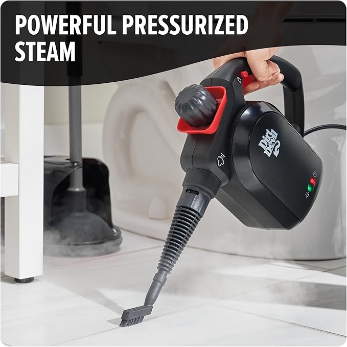 Dirt Devil 7-in-1 Handheld Steamer Pressurized Steam Cleaner for Home Use XL Water Tank Includes Specialized Cleaning Tools Portable Steam Cleaner for Bathroom Clothes Furniture and More