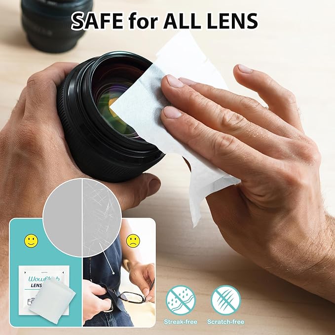 600 Count Lens Wipes for Eyeglasses Eyeglass Lens Cleaning Wipes Pre-moistened Individually Wrapped Sracth-Free Streak-Free Eye Glasses Cleaner Wipes for Sunglass Camera Lens Goggles