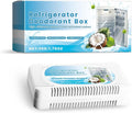 Refrigerator Deodorant Box with Activated Carbon Coconut Shell Odor Eliminator 50G/1.76OZ Reusable Freshener for Home and Commercial Use White