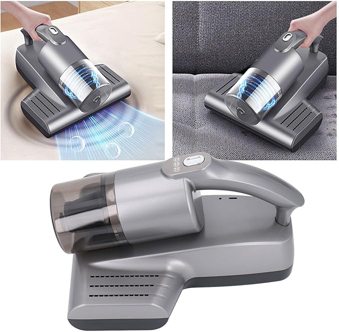 Alomejor Mattress Vacuum Cleaner Bed Vacuum Cleaner with 15Kpa Powerful Suction 57000RPM Light Ultrasonic Technology for Dust Pet Hair Sofa Blanket Carpet