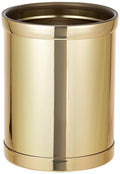 Kraftware Mylar Round Waste Basket 11 Polished Brass Color