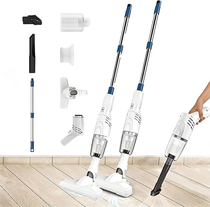2026 New Stick Vacuum Cordless Rechargeable Carpet Shampooer Machine Deep Cleaner Cordless Vacuum Cleaners for Home Powerful Smart 2-in-1 Vacuuming &amp Mopping for Car Office &amp Home Cleaning