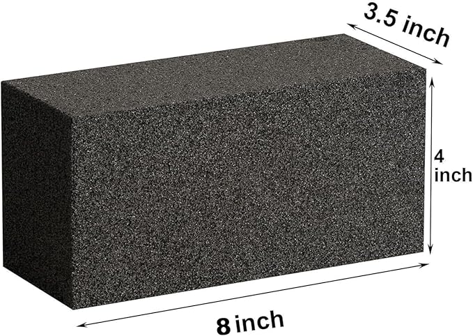 Grill Cleaning Brick 4-Pack – Non-Toxic Chemical-Free Commercial Grade Pumice Grill Cleaner Blocks for BBQ Grates Flat Top Griddle &amp Burnt Grease Removal