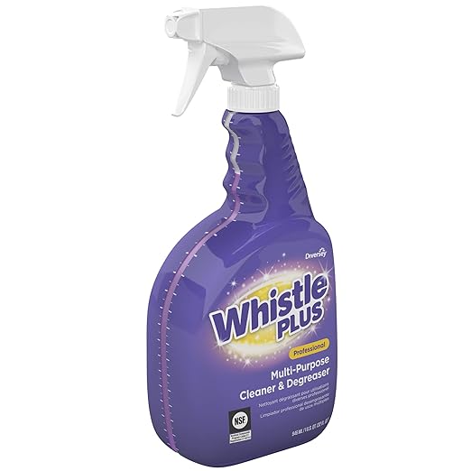Diversey CBD540564 Whistle Plus Professional Multi Purpose Cleaner &amp Degreaser Heavy Duty Stain Remover with Citrus Scent Ready-to-Use Capped Spray 32-Ounce (Pack of 8)