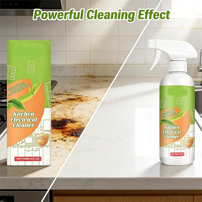 Electrolyzed Ion Kitchen Cleaner Spray Natural Enzyme Multi-purpose Household and Kitchen Cleaning Spray for Hold Stove Range Hood (300ML-2PCS)