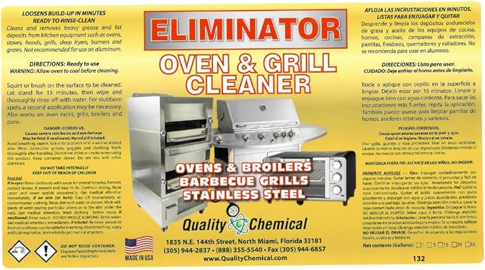 Quality Chemical Oven Cleaner &amp Grill Cleaner - Heavy-Duty/Fast Acting &amp Easy to Use/Degreaser/Heavy Duty Oven Cleaner/Best Oven Cleaner/Made in USA - 1 Gallon Combo