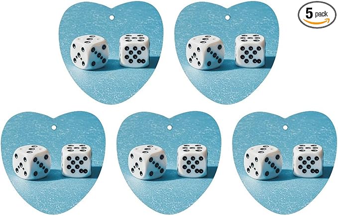 Car Air Freshener 5 Pcs Two White Dice Car Aromatherapy Tablets Hanging Fragrance Diffuser Quickly Eliminate Odors Pendant Decor for Car Bedroom Wardrobe Black