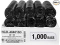 Aluf Plastics High Density Trash Bags 45 Gallon 1000 Count 16 Micron (eq) 40 x 48 Black for Bathroom Office Industrial Commercial Janitorial Municipal Recycling
