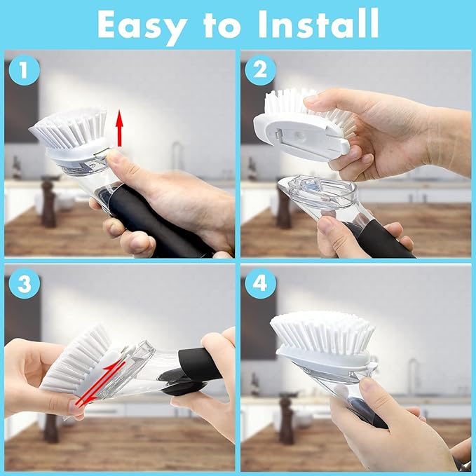 Dish Brush Refills 12 Pack Dish Brush Replacement Head Brush Dispenser Refill Fits Soap Dispensing Handle