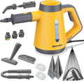 Bielmeier Handheld Pressurized Steam Cleaner - 15s Quick Start Multi-Functional for Home Kitchen Bathroom 8 Attachments Chemical-Free Safe &amp Efficient Cleaning Solution Yellow &amp Grey