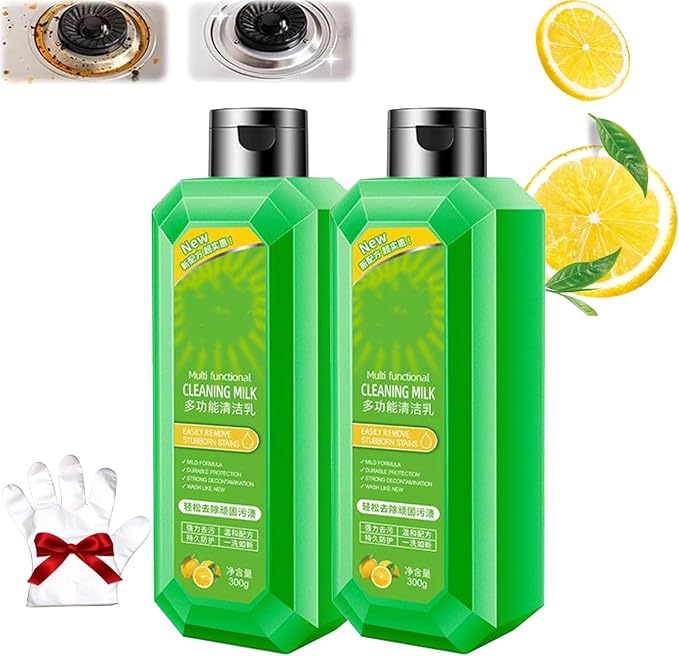 Cleaning Milk House CleanerPowerful Multifunctional Concentrated Cleansing LotionEffective Cleaning Milk for Multi-Scene Kitchen Use (1 2pcs)