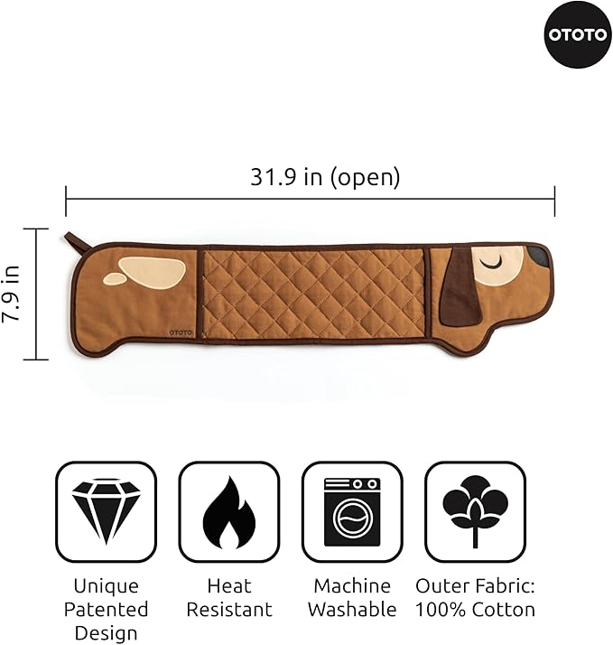 OTOTO Bundle of 2 Dracowave Dragon Microwave Cleaner + Hot Dog Oven Mitts Cute Kitchen Gadgets Cute Gifts