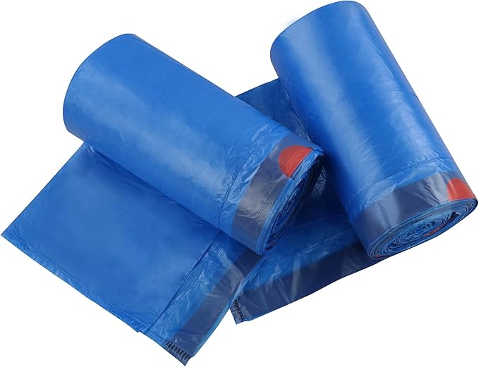 13 Gallon Drawstring Kitchen Garbage Bags (Blue 110 Counts/2 Rolls)