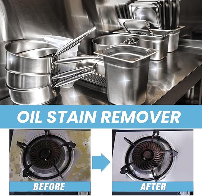 Kitchen Grease Remover - Heavy Duty Cleaner For Oven Hoods Stovetops Sinks &amp More(3PCS)