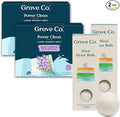 Grove Co. Laundry Detergent Sheets and Laundry Balls Bundle Dissolving Washer Sheets (2 Pack - 64 Loads) Lavender Blossom &amp Thyme 100% Wool Dryer Balls (2 Pack - 6 Balls) Unscented