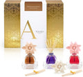 AGRARIA Into The Woods PetiteEssence Collection Handmade Sola Flower Reed Diffuser Set of 3 Luxury Home Fragrance Scented Oil Diffuser Gift Set