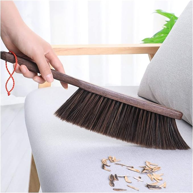 Duster Soft Cleaning Brush Cleaning Tools Creque Counter Duster with Wooden Handle Broom Hand Broom Soft Dusting Brush Natural Cleaning Tools