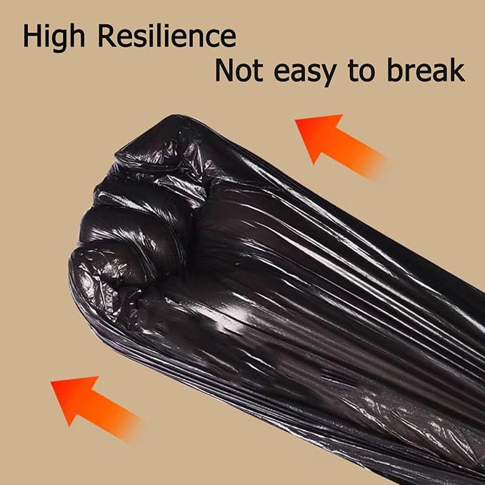Large Black Trash Bags 20-21 Gallon Drawstring Garbage BagsMeasuring 28x 33.8 inchesHeavy Duty Plastic Garbage Bags for Household Kitchen Office Restaurant Thickened Stretchy