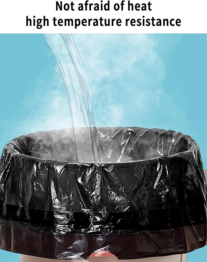 4 Gallon Trash Bags - Drawstring small trash Bags for Bathroom Kitchen Bedroom Office 200Count Durable &amp Thick Trash Bag 4 Gallon black Trash Bags