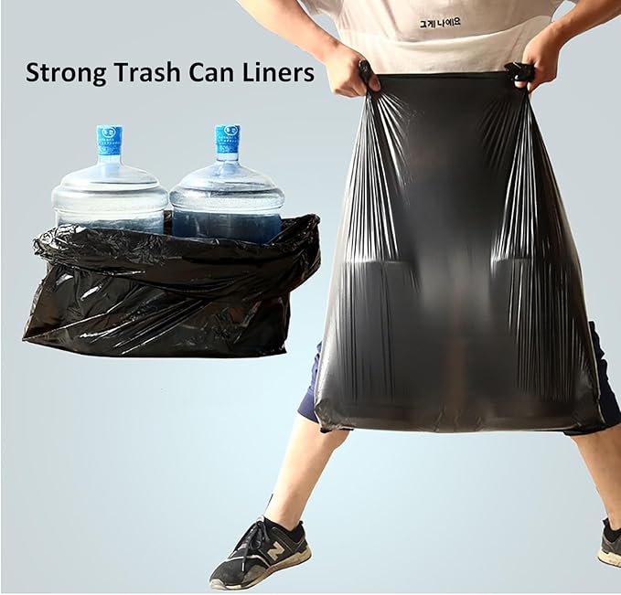 65 Gallon Trash Bags 1.8 Mil -50''x55'' Pack of 50 Thick Large Heavy Duty Multi-Use Garbage Bags Extra Large Strong Trash Can Liners for Office PicnicKitchen Bulk Bags (65 Gallon 50 Count)