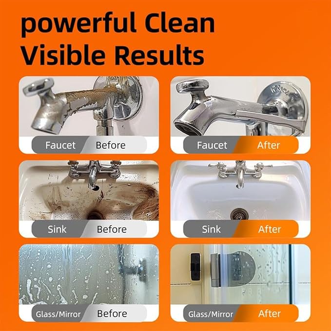 Lemon-Scented Bathroom Cleaner SprayDaily Household Powerful CleanerBubbles Spray for Tile Bathtub Glass &amp Wall (2PCS)