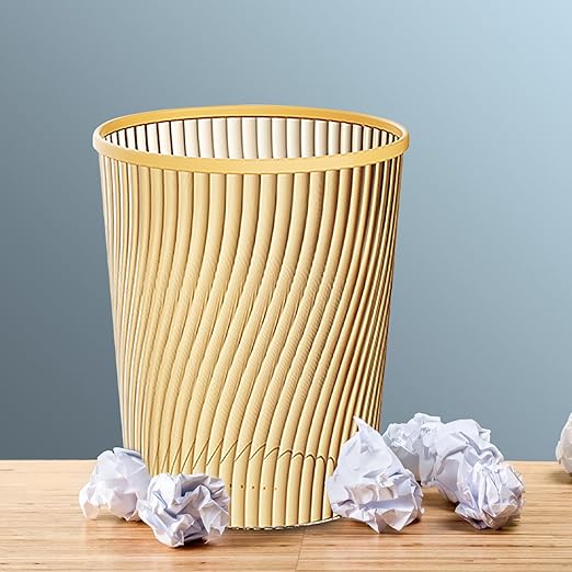 Dorm Trash Can 2 Gallon Round Durable Plastic Easy to Clean Waste BasketTrash Bin Garbage BinSlim Profile Bathroom Garbage Can for Compact SpacesDormsKitchenBathroomBedroomOffice