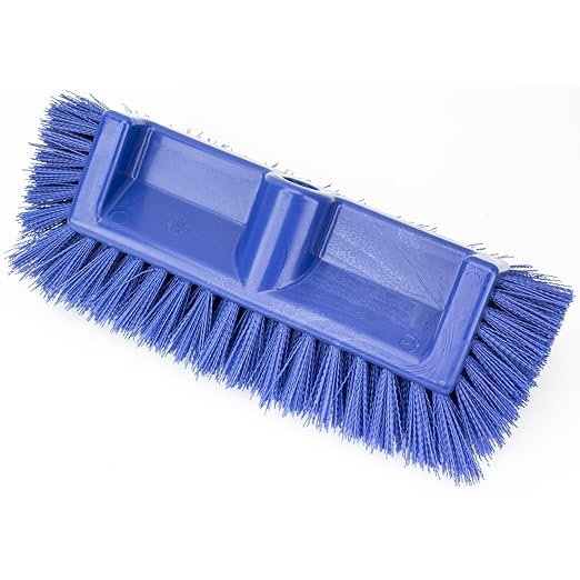 SPARTA Multi-Level Tile Scrub Brush 12 Wide Brush Head Heavy-Duty Tile Cleaning Brush with End Bristles for Commercial Tiles Tubs and Floor Plastic 12 Inches Blue (Pack of 12)