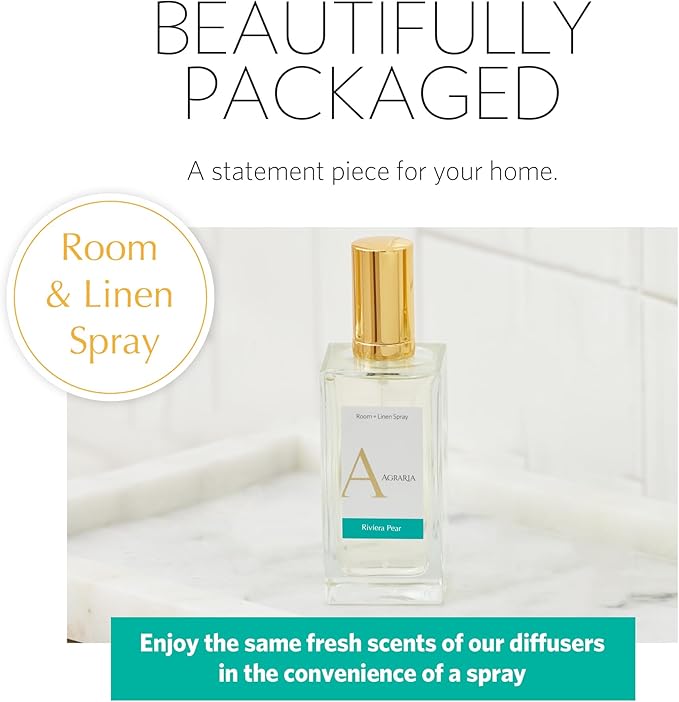 AGRARIA Room and Linen Spray Luxury Room Fragrance for Clothes Bed and More Essential Perfume Grade Oils Infused Linen Fresh Spray