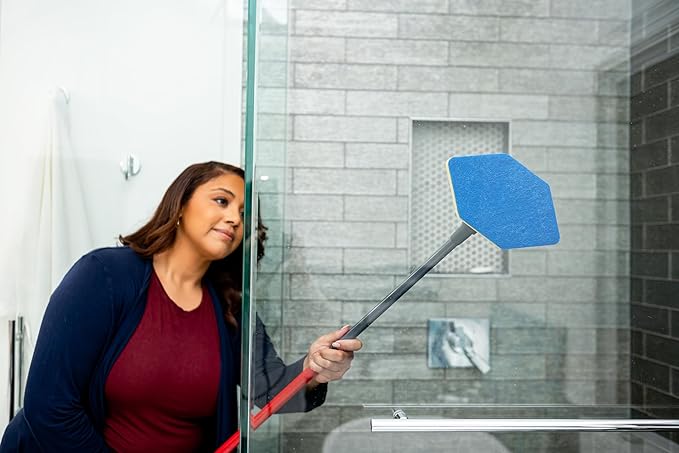 Vileda Bath Magic Bathroom and Tub Mop | Multisurface Cleaning Mop | Safe to Use on Tile Glass Ceramic Bathtub Shower Surfaces